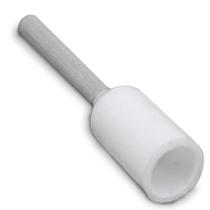 100 Terminal Tubular Pré-Isolado Simples 0,75mm Branco E7508