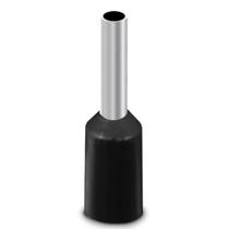 100 Terminal Tubular Pré-Isolado Simples 6mm Preto E6012