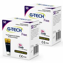 100 Tiras GTech Free Original Accumed Glicemia Diabetes Alta Precisão 2x50 100 Tiras GTech Free Original Accumed Glicemia Diabetes Alta Precisão 2x50