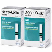 100 Tiras Para Medição De Glicose Accu Chek Active 2x50 unidades 100 Tiras Para Medição De Glicose Accu Chek Active 2x50 unidades