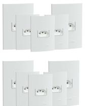 100 un Conjunto de Tomada Branco Fosco 10A 250V SCHNEIDER 100 un Conjunto de Tomada Branco Fosco 10A 250V SCHNEIDER