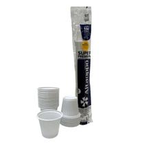 100 Un Copo Descartável 110ml Branco Super Premium 100 Un Copo Descartável 110ml Branco Super Premium
