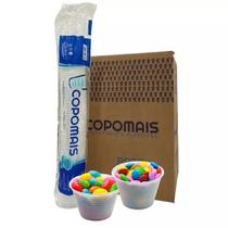 100 Un Copo Descartável 50ml Transparente Para Doce, Gelatina, Sorvete