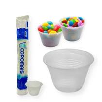 100 Un Copo Descartável 80ml Transparente Para Gelatina