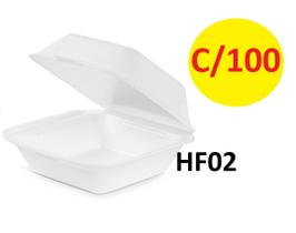 100 Un Hamburgueira Isopor HF2 Para Lanches Fritas Salada