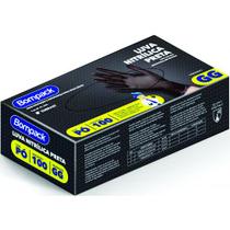 100 Un Luva Nitrilica Preta Gg Bompack