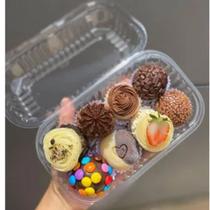 100 Un S08 Embalagem Retangular C/ Tampa Articulada 100 Un S08 Embalagem Retangular C/ Tampa Articulada