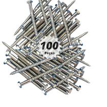100 Und Parafuso Sextavado 5/16" X 5" Rosca Soberba