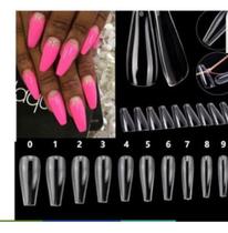 100 Unhas Postiças Realista Transparente Alongamento De Unha