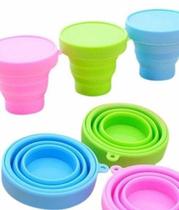 100 Uni Copo Dobrável De Silicone Retrátil Dobrável 150ml