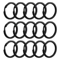 100 Unidades Argola Preta Italiana 28mm Reforçada Resistente Chaveiro