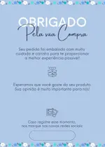 100 unidades cartão agradecimento - Modelo 01 (Prazo de até 3 dias úteis para envio)