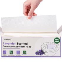 100 unidades de Almohadillas Absorbentes Aromatizadas con Lavanda para Commode OUMEE 24x13 cm