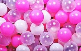 100 unidades de Bolinhas de Piscina Rosa Pink, Rosa Bebê, Branco e Transparente
