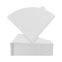 100 Unidades De Filtro De Café Descartável Cônico De Papel Com Suporte De Fibra De Madeira Natural