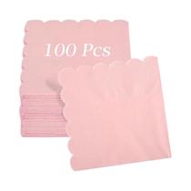 100 Unidades De Guardanapos Descartáveis De Papel Premium Com Borda Ondulada, 2 Camadas, 5 X 5 100 Unidades De Guardanapos Descartáveis De Papel Premium Com Borda Ondulada, 2 Camadas, 5 X 5