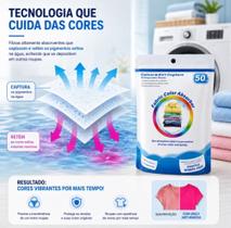 100 unidades de lenços antimanchas para máquina de lavar.