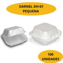 100 Unidades Hamburgueira Embalagem de Isopor Para Hamburguer Sanduíche Batata Frita - PEQUENA H1