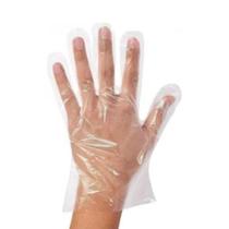 100 Unidades Luvas Plástica Descartável