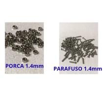 100 unidades Parafusos Longos/Porcas Para Óculos Tamanhos 1.4mm / 1.2mm em Metal - Reparo 100 unidades Parafusos Longos/Porcas Para Óculos Tamanhos 1.4mm / 1.2mm em Metal - Reparo