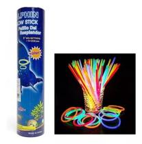 100 Unidades Pulseiras Neon Fluorescentes Tubo Para Festa Aniversário Casamento
