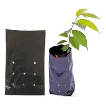 100 unidades saquinho plástico perfurado 10x20cm para muda café frutas e flores
