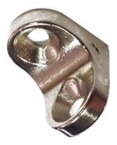 100 Unidades Suporte Cantoneira 2 Furo Cromado Gaveta 13x13