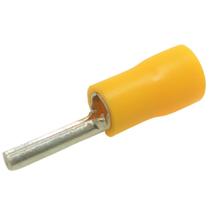 100 Unidades Terminais Tubulares Ilhós Tipo Pino Agulha Isolados Conectores Elétricos Amarelo 4mm à 6mm