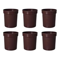 100 Vasos Plásticos 5,6cm Para Plantas Pequenas Marrom Petit