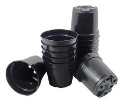 100 Vasos Pote 6 Pretos - Suculentas Artesanato Mini Cacto - Ta na Mão