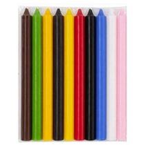 100 Velas Palito Coloridas Sortidas 18cm - Parafina Pura
