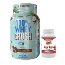 100% Whey Crush 900g - S/ Lactose - Under Labz + Ágar Ágar - 120 Cápsulas - Rei Terra