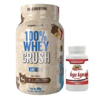 100% Whey Crush 900g - S/ Lactose - Under Labz + Ágar Ágar - 120 Cápsulas - Rei Terra