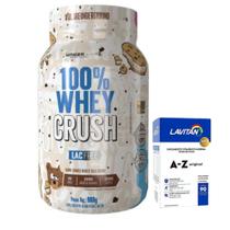 100% Whey Crush 900g - S/ Lactose - Under Labz + Multivitamínico A-Z Homem - 90 Cáps - Lavitan