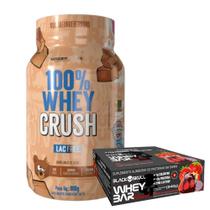 100% Whey Crush 900g Under Labz - S/ Lactose + Barrinha de Proteína 12 Un - Black Skull - S/ Lactose