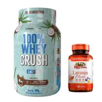 100% Whey Crush - 900g - Under Labz - S/ Lactose, Glúten + Laranja Moro - 60 Cáps - Rei Terra