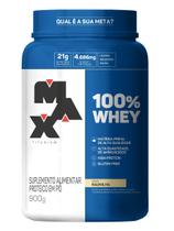 100% Whey Max Titanium 900g Pote - Baunilha