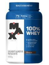 100% Whey Max Titanium 900g Pote - Chocolate 100% Whey Max Titanium 900g Pote - Chocolate
