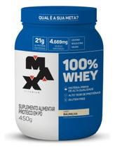 100% Whey Max Titanium Suplemento Em Pó - 450g