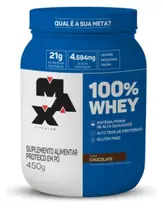 100% Whey Max Titanium Suplemento Em Pó - 450g