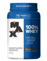 100% Whey Max Titanium V01 Pote 900G - Chocolate