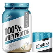 100% Whey Protein - 900g - Shark Pro + Creatina Monohidratada - 300g - Shark Pro