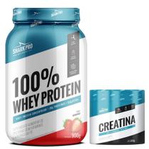 100% Whey Protein - 900g - Shark Pro + Creatina Monohidratada - 300g - Shark Pro