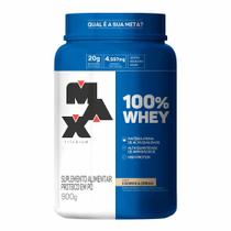 100% Whey Protein Concentrado 900g Baunilha Max Titanium