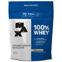 100% Whey Protein Concentrado - 900g - Refil - Max Titanium