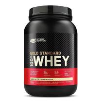 100% Whey Protein Gold Standard 907g Novo rótulo Baunilha Optimum Nutrition