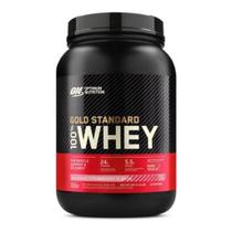 100% Whey Protein Gold Standard (907g) NOVO RÓTULO - Morango - Optimum Nutrition
