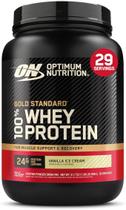 100% Whey Protein Gold Standard (909G) - Sabor Vanilla Ice Cream, Optimum Nutrition 100% Whey Protein Gold Standard (909G) - Sabor Vanilla Ice Cream, Optimum Nutrition