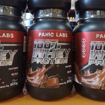 100% Whey Protein Panic Labs pote 900g sabor chocolate 100% Whey Protein Panic Labs pote 900g sabor chocolate