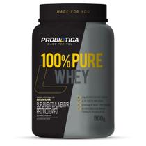 100% Whey Protein Pure Concentrado - 900g - Baunilha - Probiótica